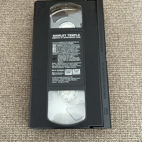 5/$25 Vintage Shirley Temple Rebecca Of Sunnybrook Farm VHS 1938 Remastered - Picture 3 of 4